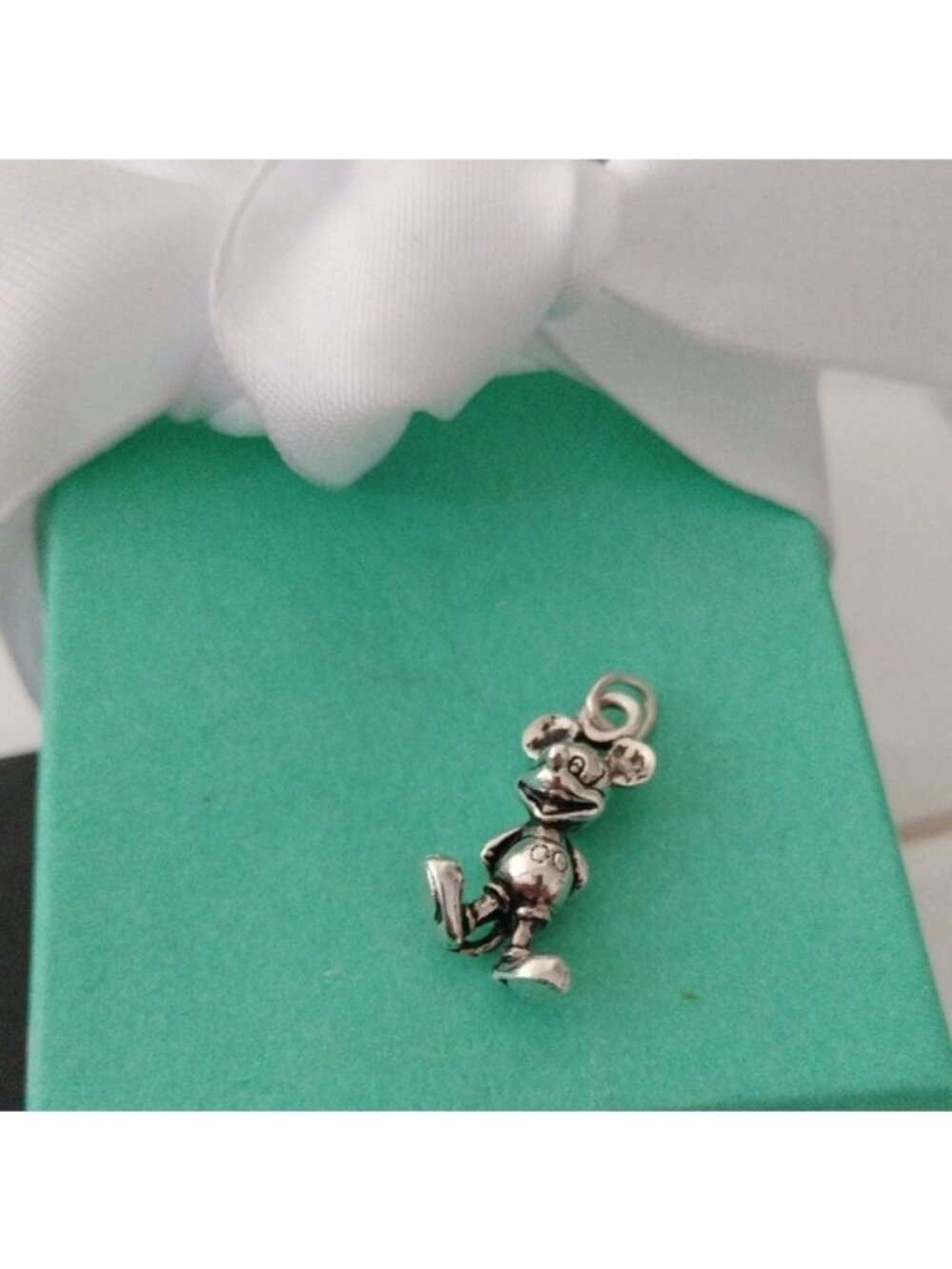 Vintage 1980s Sterling Silver Mickey Mouse Charm Pendant